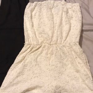 Ivory lace romper